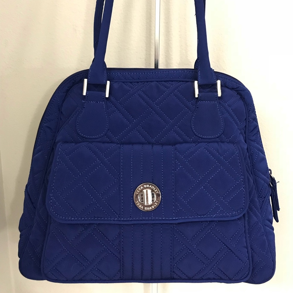 Vera Bradley purse cobalt blue microfiber - Picture 2 of 7
